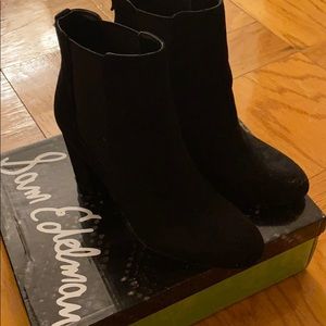 Black Suede Sam Edelman Booties